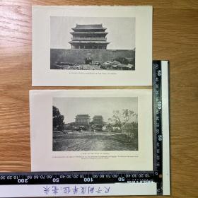 1910年代出版物老照片印刷品——北京的城墙、城门【单面，背面白页】[CA04+A0087］