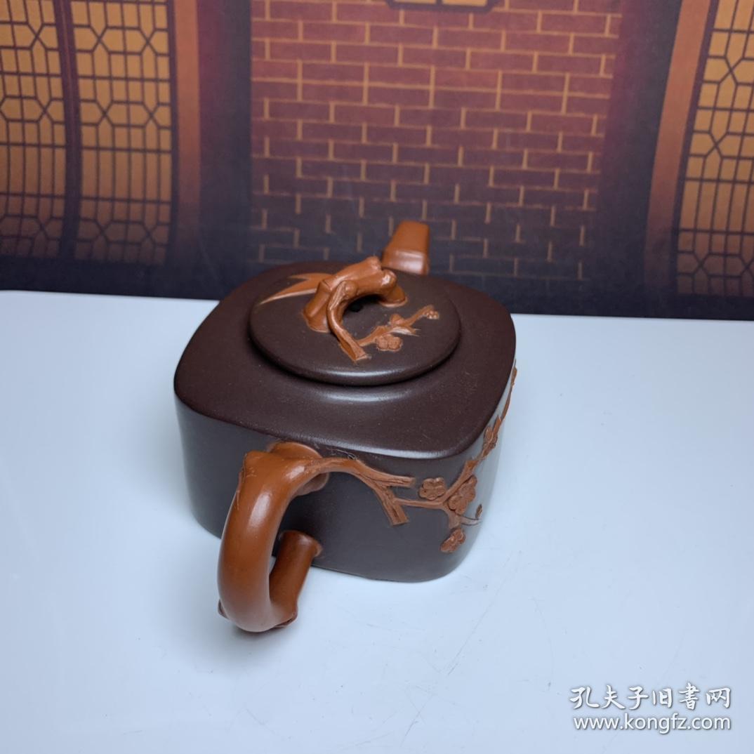 品名四方竹节紫砂壶