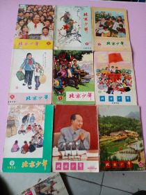 北京少年1973年第1-12期（缺第4.6.11期）共9册合售
