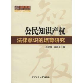 公民知识产权律意识的培育研究 法律实务 祝建辉 新华正版