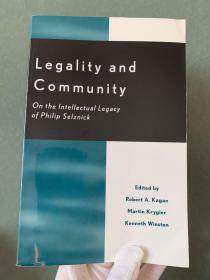 现货 Legality and Community: On the Intellectual Legacy of Philip Selznick