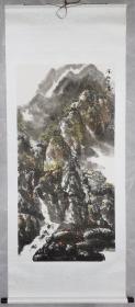 杨自新国画挂轴中美协会员山西开明画院副院长永济美协主席金秋画芯67*135，装裱81*200，杨自新1965年生，山西永济人，毕业于清华美院中国画山水专业。现为中国美术家协会会员，山西省人民政府(参事室)文史馆研究员，中央开明画院画家，澳大利亚画院画家，山西开明画院副院长，永济市美术家协会主席，山西师范大学美术学院客座教授，西安交通大学人居学院建筑学系客座教授。