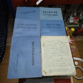 唐代渤海率兵府辨+  黑龙江肇东八里城为元代肇州故城考+近年来黑龙江省历史地理学研究的主要收获及其存在的一些问题+略论海林山咀子渤海墓葬的形制、传统和文物特征+黑龙江省原始文化初论+北满考古学史手稿41页（油印本+手稿）