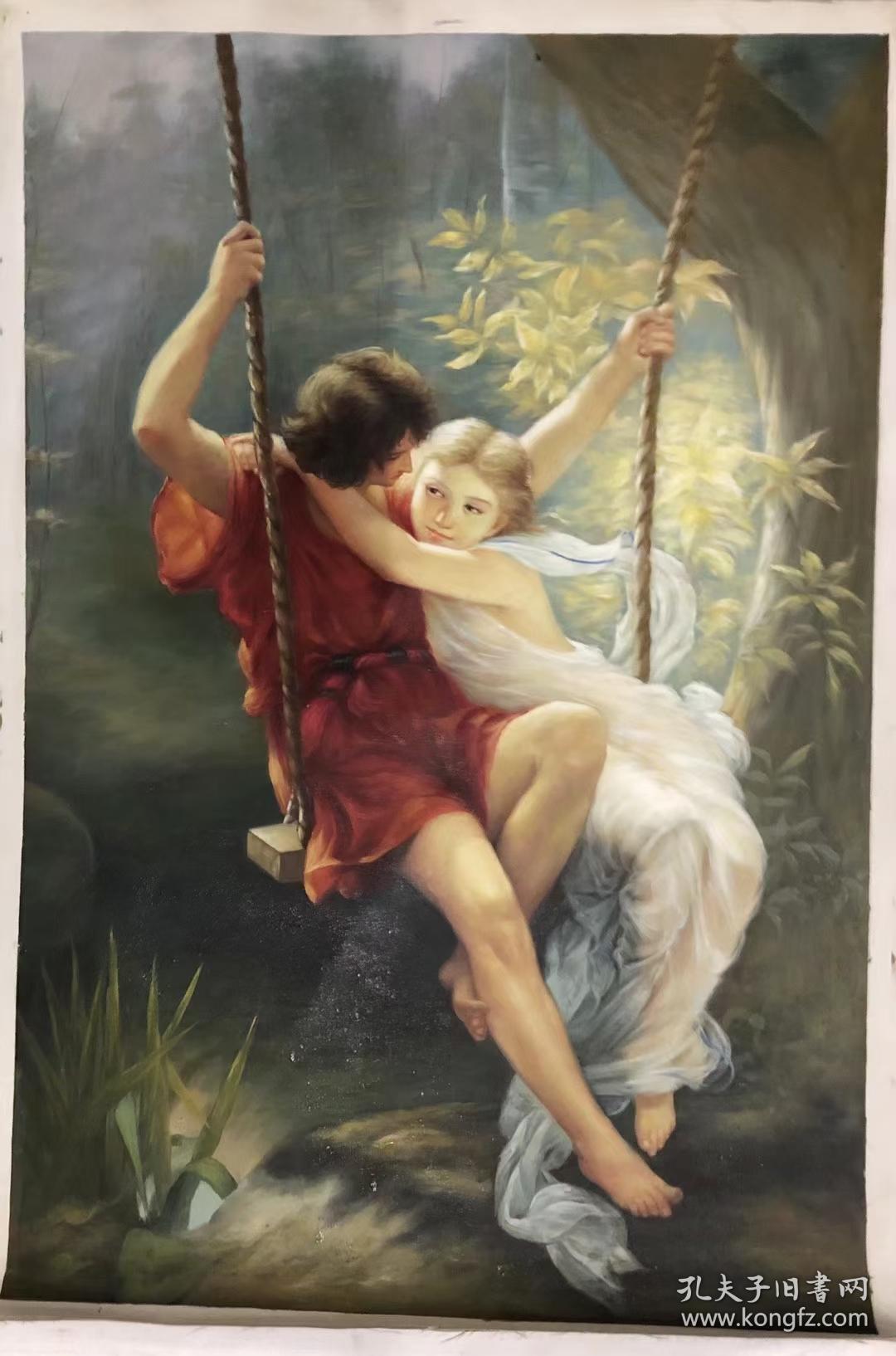 6090油画人物仕女儿童天使