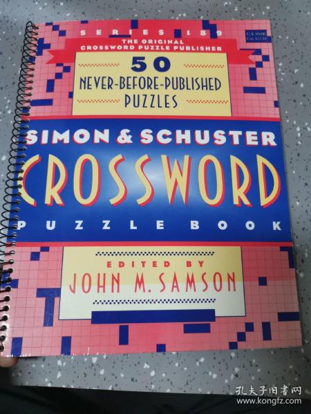 英文原版simon&schuster crossword puzzle book西蒙与舒斯特纵横字谜书189号系列作者