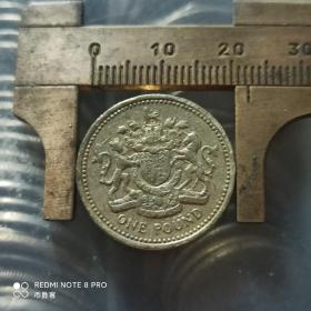 1993年英国1英镑 英国皇家徽章 世界硬币外国纪念币