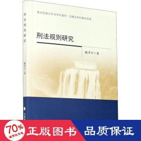 刑法规则研究 法学理论 陈孝