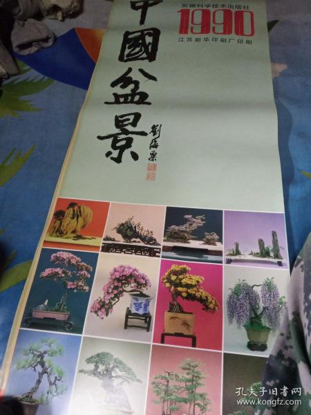 中国盆景挂历（1990年13张全）