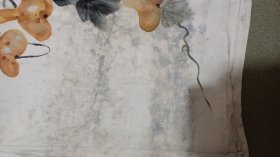 （清库存）纯手绘大幅圆画风格布面油画 花鸟 120*60 因收藏时间长，布面出现轻度黑斑！！