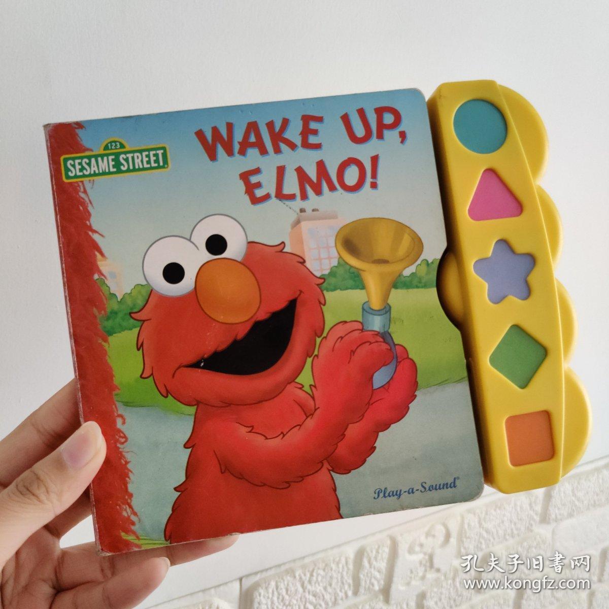 英文原版芝麻街 发声书 wake up,ELMO!