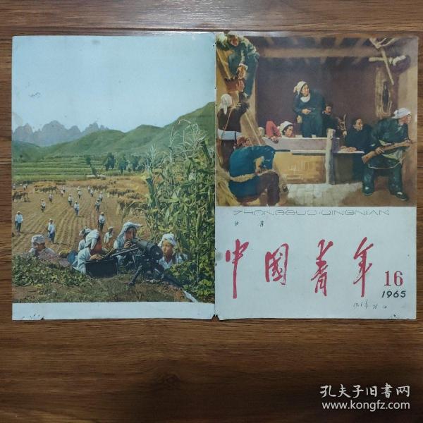 中国青年1965年第16期封面+封底（只有封面封底无内页）