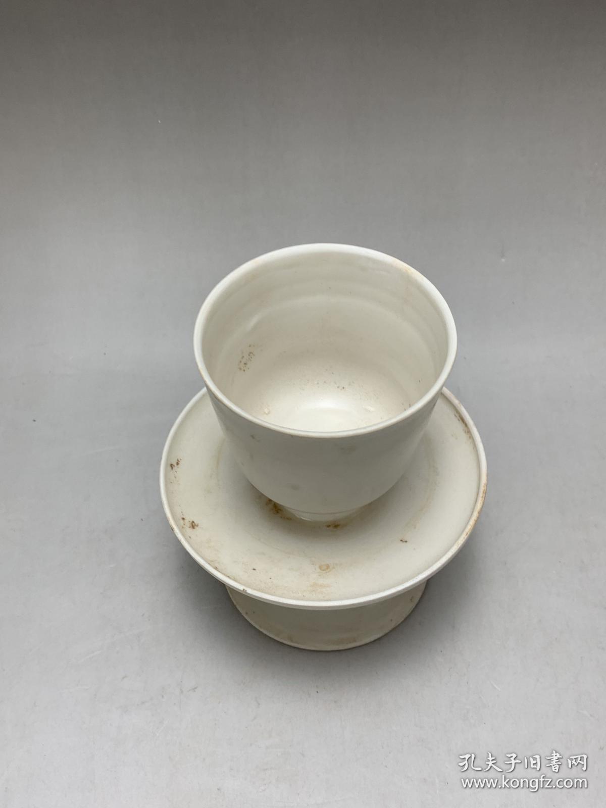 唐邢窑高足茶盏