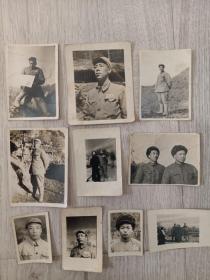 老照片十張，抗美援朝穿軍裝帶獎章的，有朝鮮留影的，很真貴。