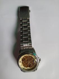 二手表男款自動機械腕表(時尚鏤空，能正常使用)
尺寸：盤直徑37㎜，厚13㎜