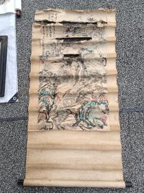 “二声堂”铁禅 老花鸟画条幅，品差，请仔细看图，尺寸：125*61，画芯：90*48。
【包邮快递】