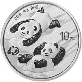 2022年熊猫银币 30克 999纯银 全品币 保真