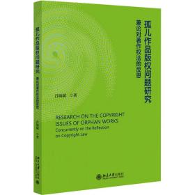 孤儿作品版权问题研究 兼论对著作权的反思 吕炳斌 9787301341841 北京大学出版社