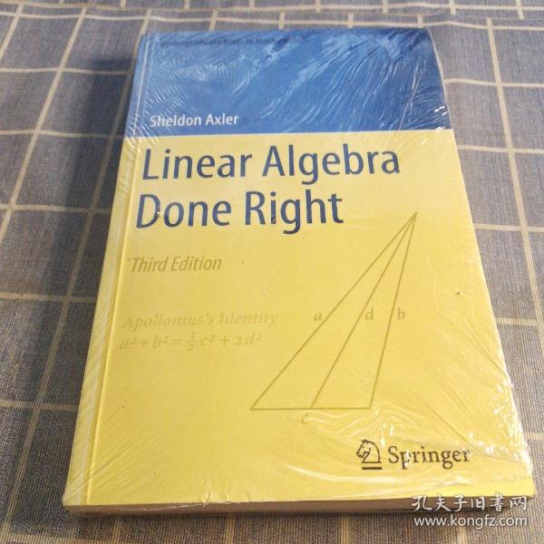 Linear algebra done right linear algebra done right 