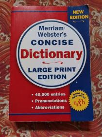 MerriamWebster’s Concise Dictionary large print edition NE