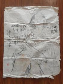保真书画:晏阳（鲁迅美术学院中国画系副教授，研究生导师，师从王盛烈）国画 人像 88厘米68厘米