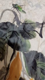 （清库存）纯手绘大幅圆画风格布面油画 花鸟 120*60 因收藏时间长，布面出现轻度黑斑！！