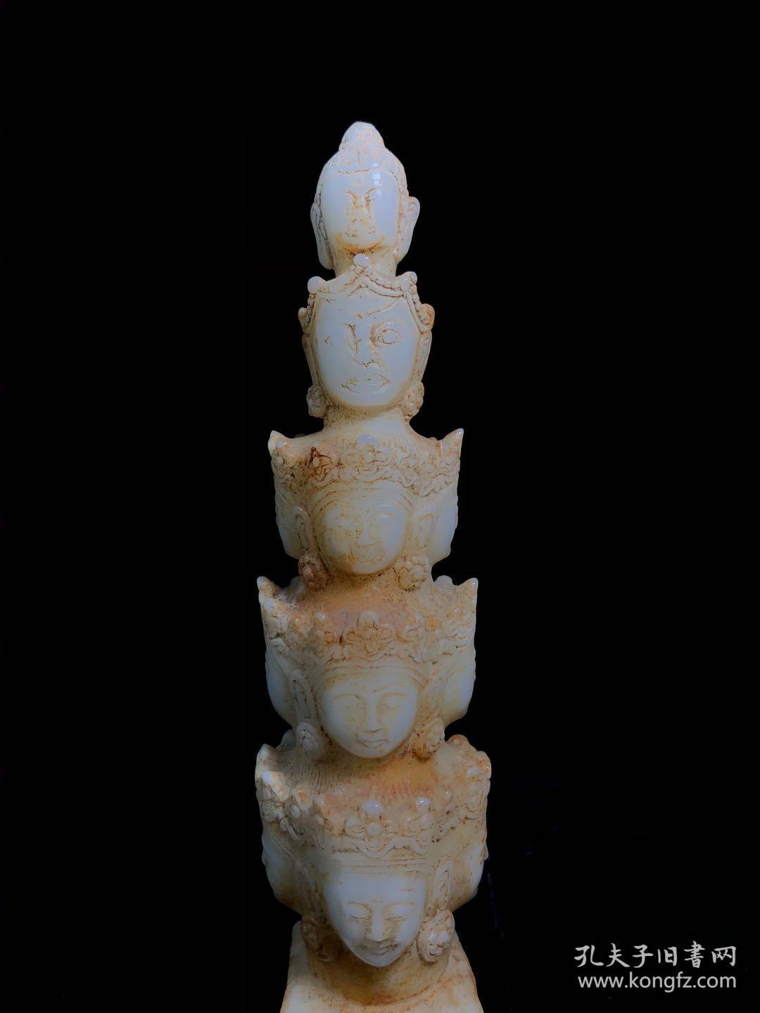 玉佛头 雕刻精细 开脸慈祥品相完好