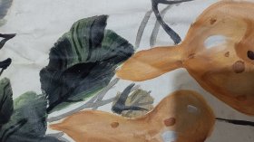 （清库存）纯手绘大幅圆画风格布面油画 花鸟 120*60 因收藏时间长，布面出现轻度黑斑！！