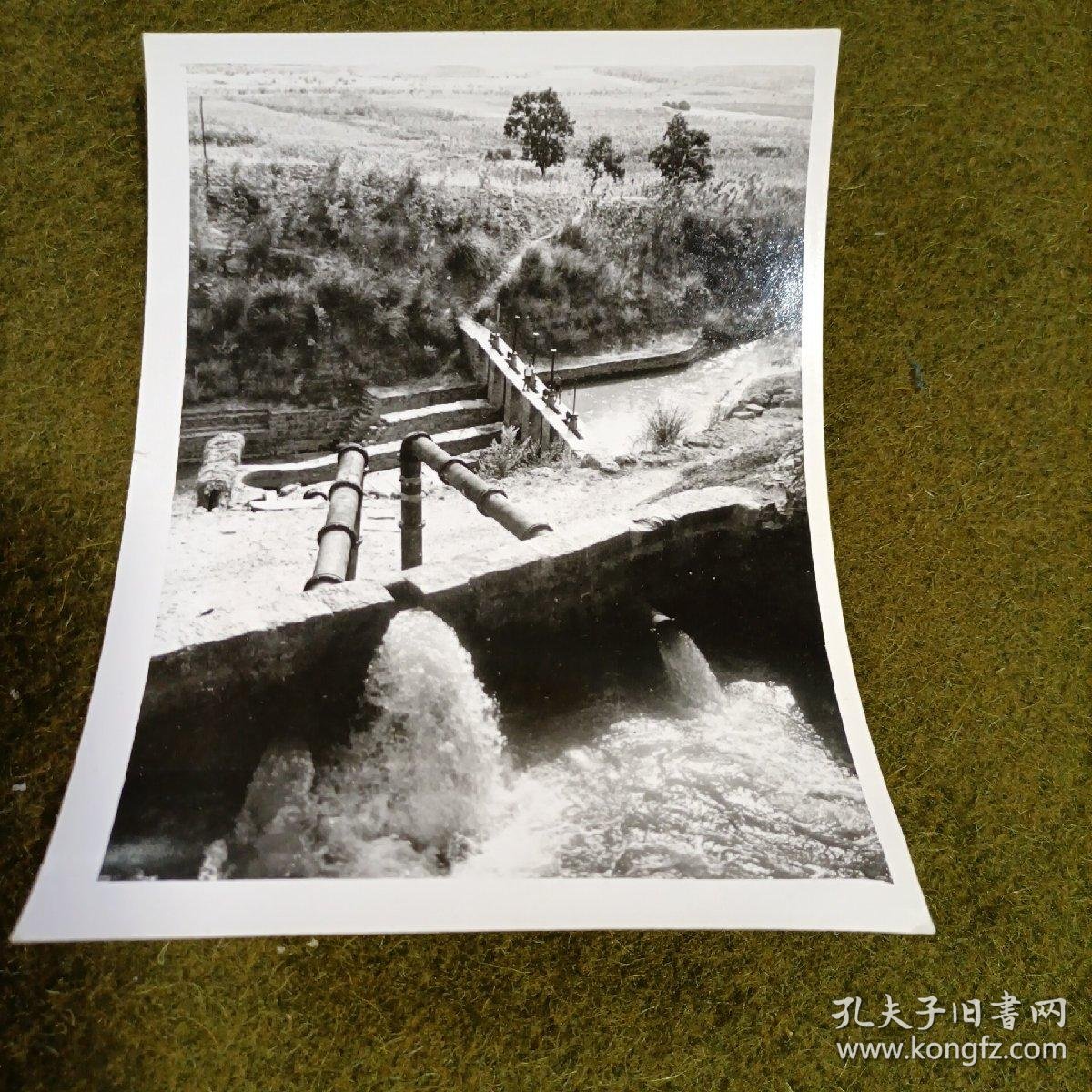 老照片 河南省淅川县寺湾公社修建的红星水