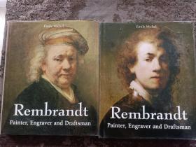 Rembrandt : Painter, Engraver and Draftsman（伦勃朗英文 原版画集 两册合售）书盒有破损 不影响阅读 书品如图 避免争议