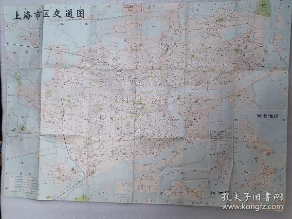 舊地圖-上海市郊區交通圖(1990年 ）