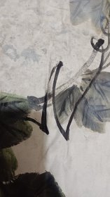 （清库存）纯手绘大幅圆画风格布面油画 花鸟 120*60 因收藏时间长，布面出现轻度黑斑！！