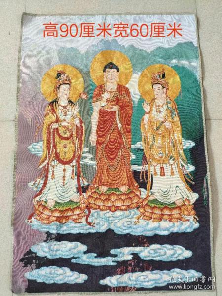 文革絲織畫，保存完整，品相成色如圖。尺寸高90厘米寬60厘米。