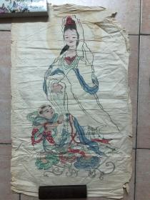 六七十年代送子观音，无款