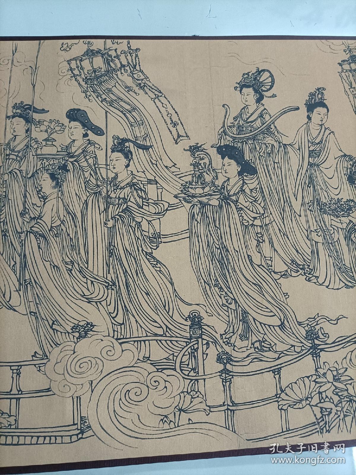 吴道子八十七神仙卷国画工笔画临摹本专业宣纸微喷高清复制装裱手卷30