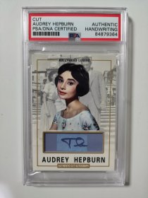好莱坞女神 奥黛丽赫本 Audrey Hepburn 亲笔手迹卡 真迹手稿切片卡 名人卡 PSA认证封装 画面漂亮经典 收藏佳品0