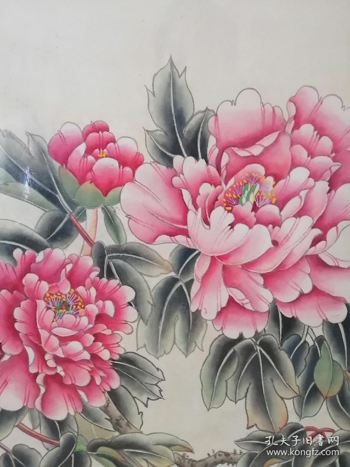 杨永雪四尺斗方工笔牡丹