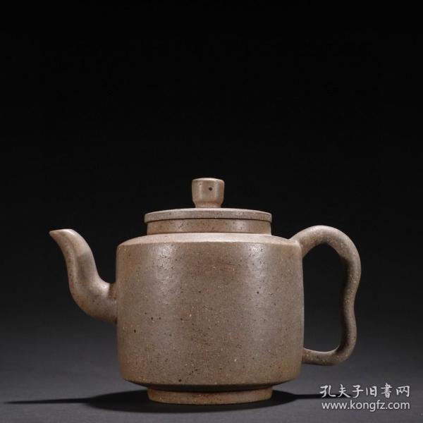 旧藏·老紫砂素面茶壶。