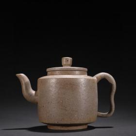 旧藏·老紫砂素面茶壶。