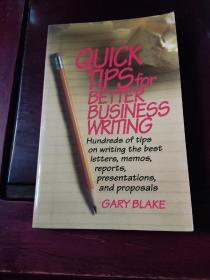 英文原版书:QUICK TIPS for BETTER BUSINESS WRITING