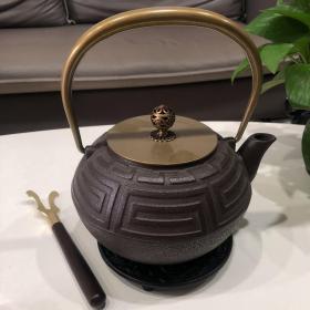 日本鑄鐵銅把蓋茶壺（1）