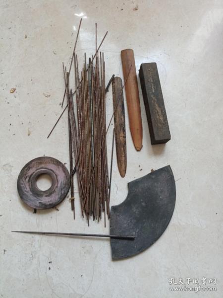 老精磨油石锉刀及修表钎子一堆