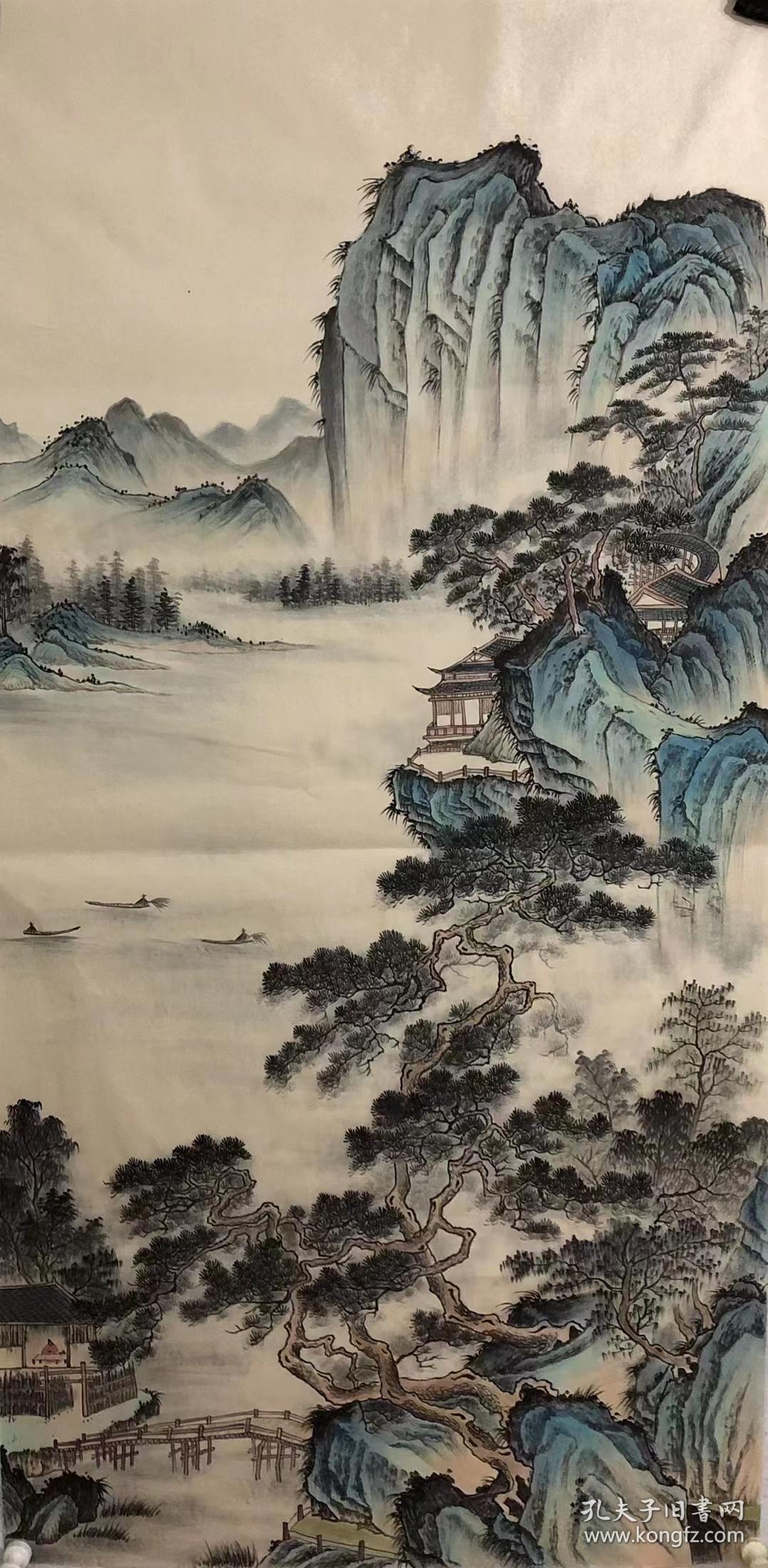 四尺 仿古山水 李建忠_国画_孔夫子旧书网