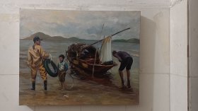 （精品！！！）纯手绘人物油画 已装内框 尺寸50*40