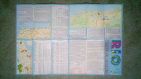 旧地图-巴西里约热内卢地图英文版4开85品