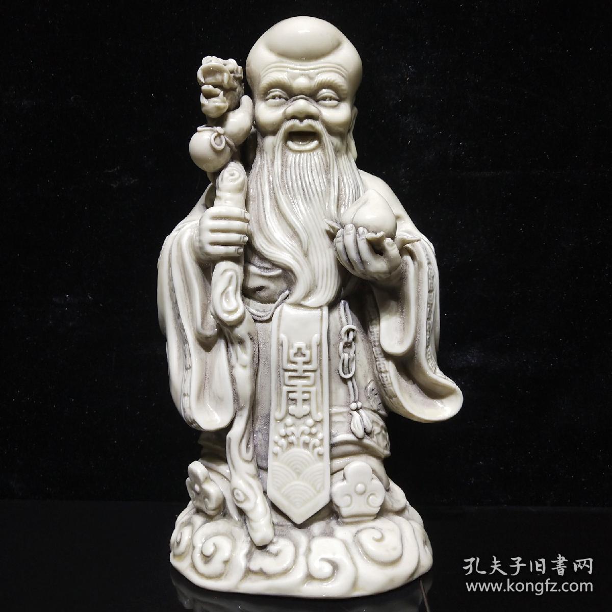 何朝宗款德化瓷福禄寿摆件