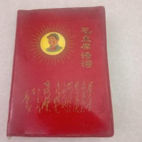 毛主席诗词，红宝书，有林题图像，完整，