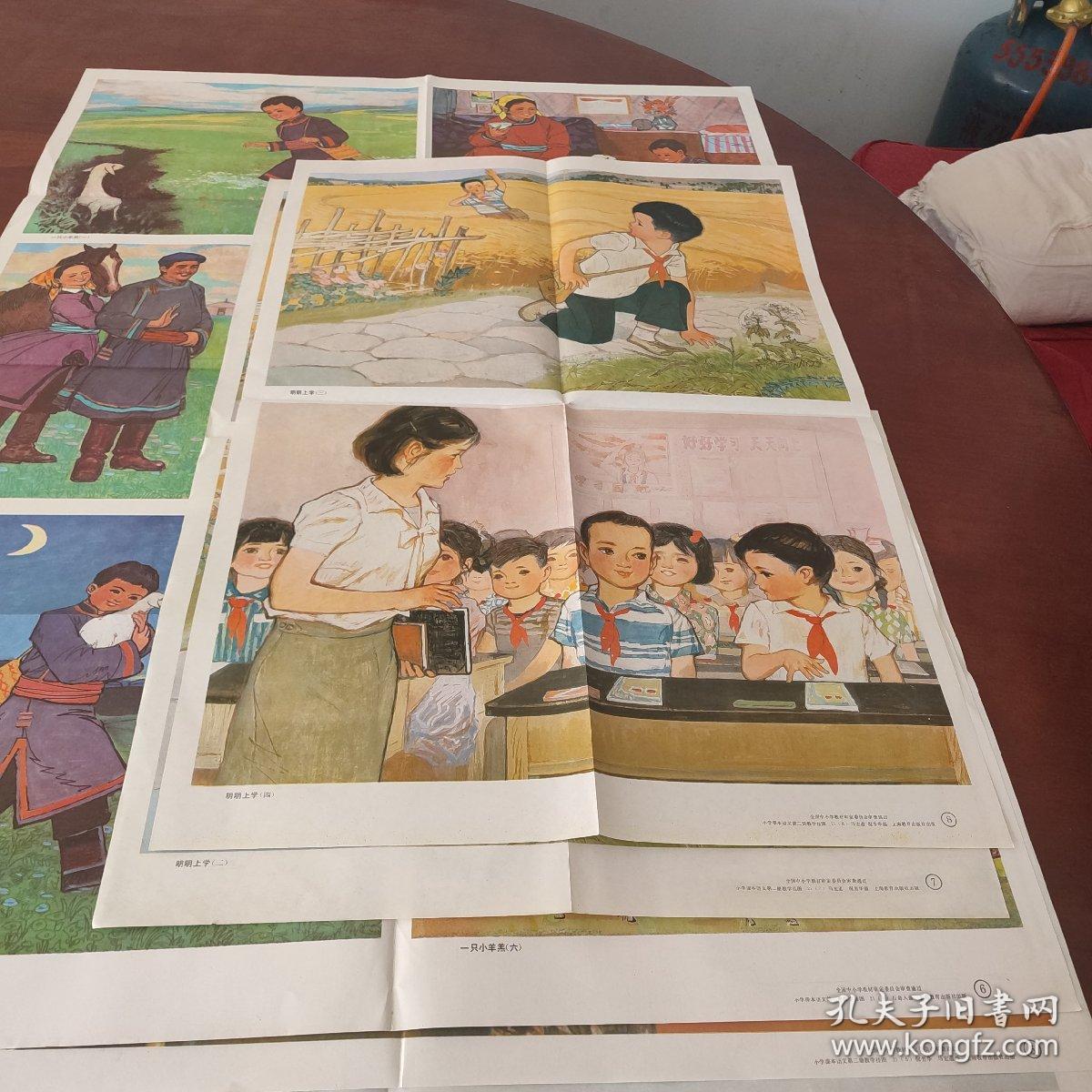 五六年制小学课本语文教学挂图第二册全套y2