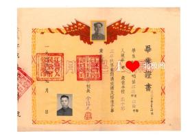 江苏省南菁中学毕业证书（1953年）