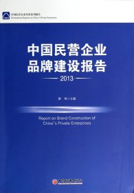 中国民营企业品牌建设报告(2013)/中国民营企业发展系列报告