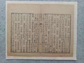 古籍散页《仪礼章句》一页，页码13，尺寸31.5*25 厘米，这是一张木刻本古籍散页，不是一本书，轻微破损缺纸，已经手工托纸。